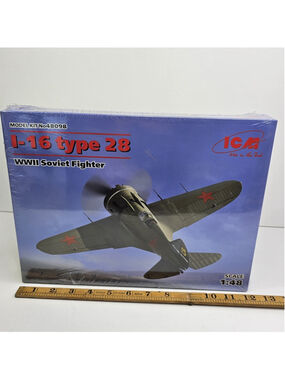 SEALED ICM 48098 I-16 Type 28 WWII Soviet Fighter 1:48 Model Kit NEW